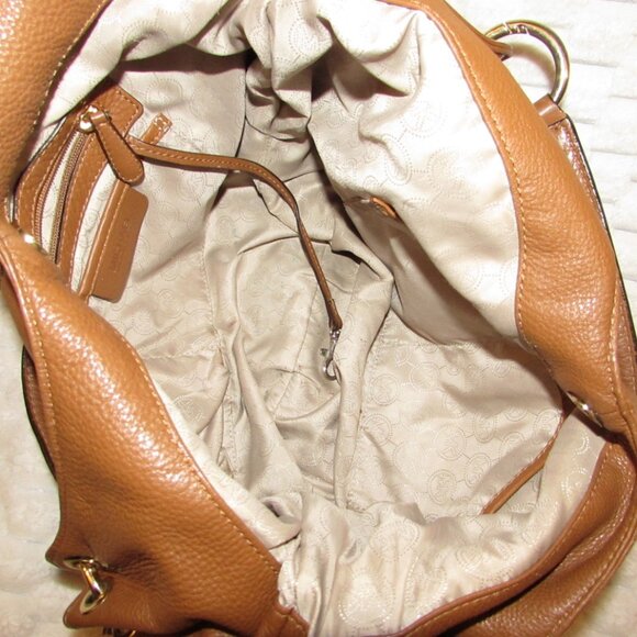Michael Kors Layton Brown Leather Hobo Shoulder Bag - Picture 6 of 9